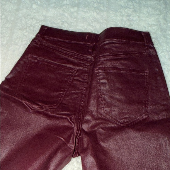 NWT Express Dark Red High Rise Jeans - Picture 6 of 7